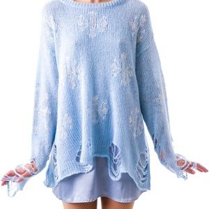 Lennon distressed snow sweater